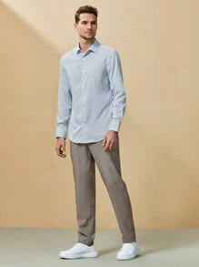 GENTILAND Men Allover Print Shirt - Baby Blue - View 4
