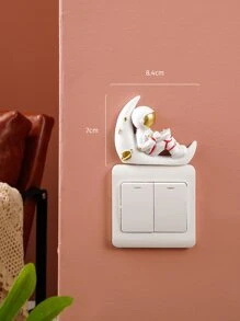 Hình dán tường cửa sổ công tắc có hình phi hành gia - Nhiều màu - Xem 4