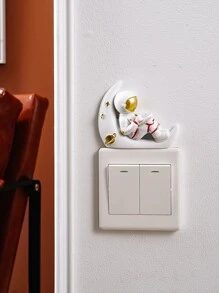 Hình dán tường cửa sổ công tắc có hình phi hành gia - Nhiều màu - Xem 5