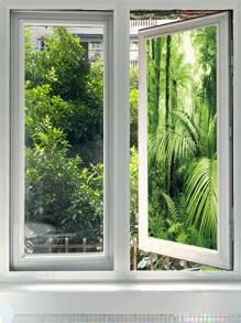 树叶印花装饰电影节装饰拉玛礼物生日毕业 - 綠色 - 查看 4