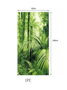 树叶印花装饰电影节装饰拉玛礼物生日毕业 - 綠色 - 查看 5