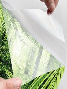 树叶印花装饰电影节装饰拉玛礼物生日毕业 - 綠色 - 查看 6