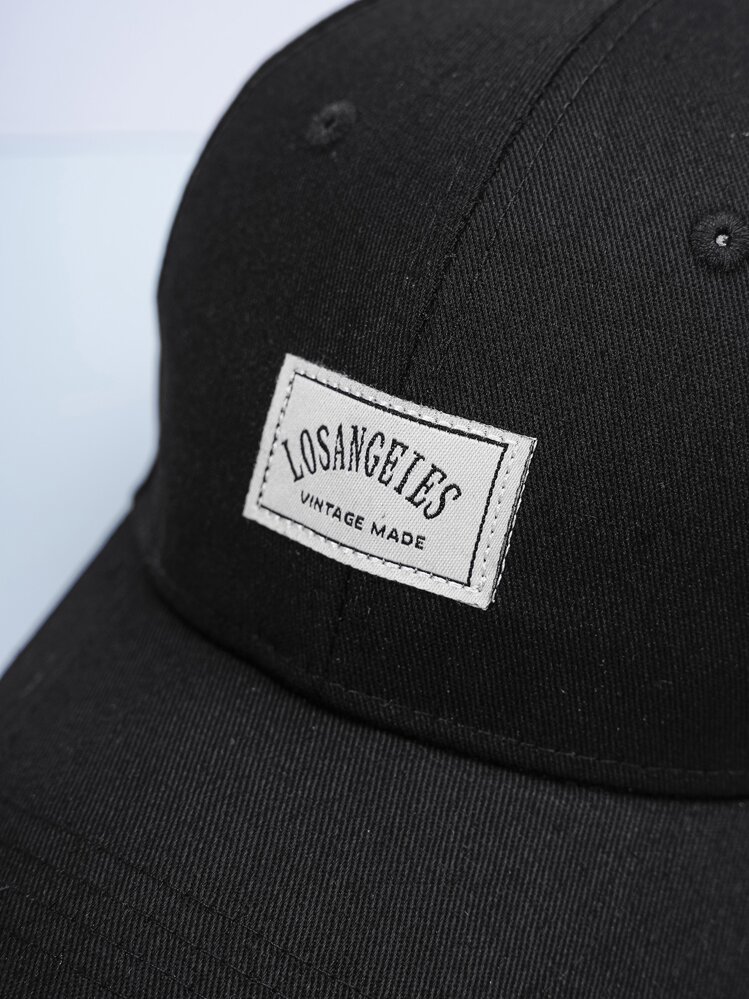 Letter Patch Decor Baseball Cap - Black - View 3