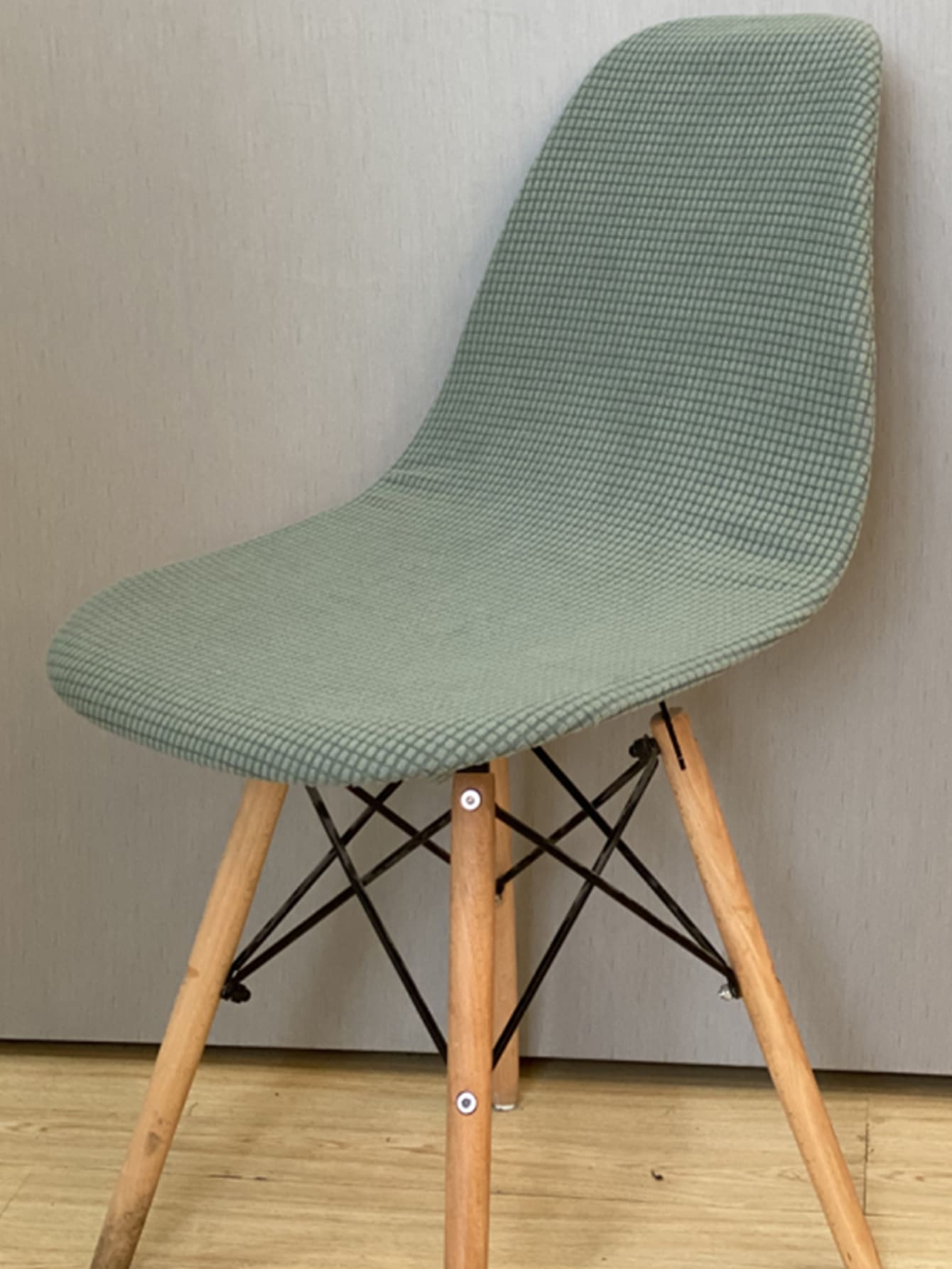 素色有彈性椅套 - 綠色 - 查看 1