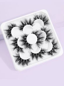 MAGEFY Bộ 5 Đôi Lông Tơ Tự Nhiên 3D 5D Lông Mi Giả Wispy Giả Chồn Lông Mi Giả Kịch Tính Cây Nối Mi Cho Trang Điểm - màu đen - Xem 2