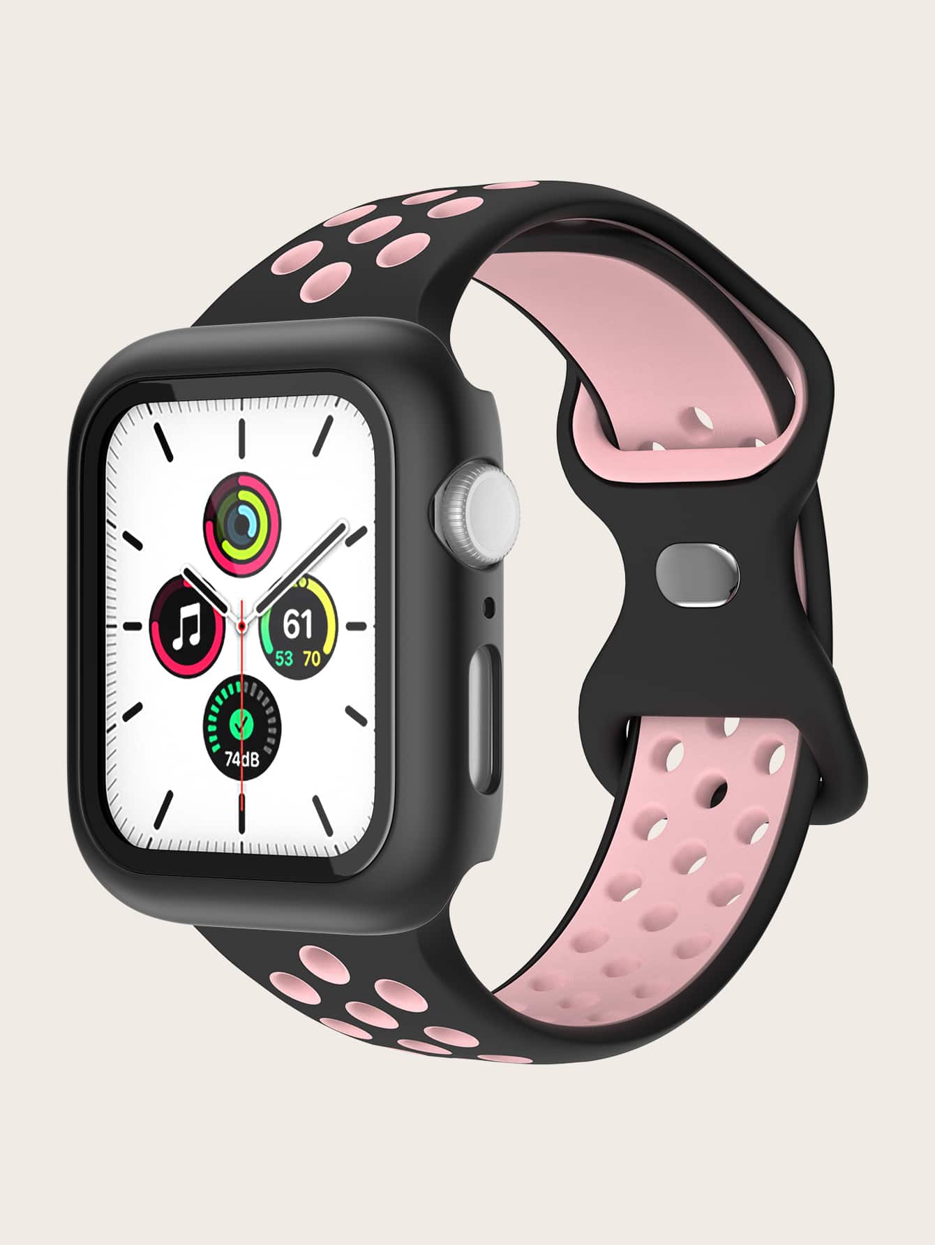 Hộp đựng & dây đeo đồng hồ bằng silicon màu khối màu tương thích với Apple Watch - Nhiều màu - Xem 1