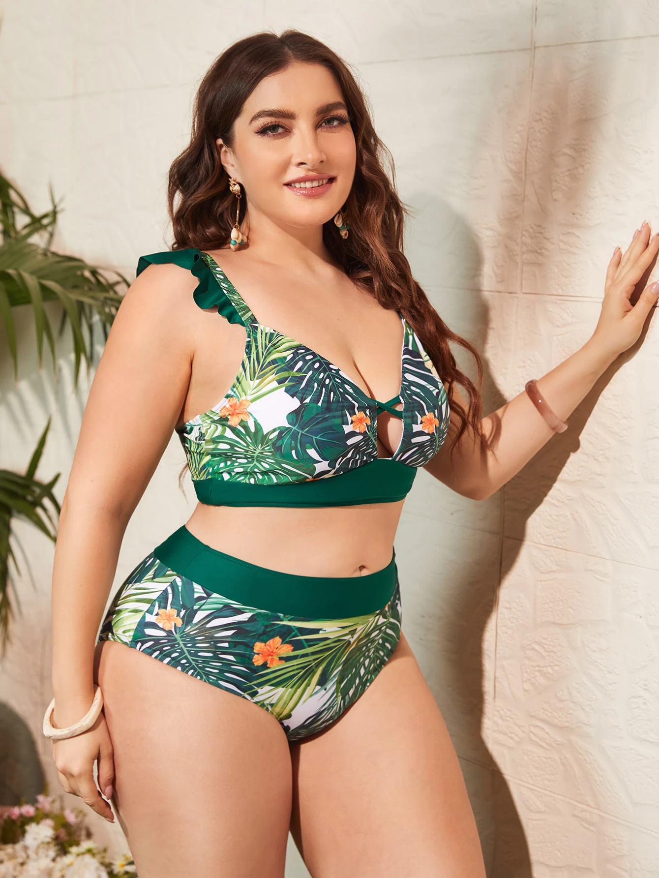 X Swimsuit Conjunto De Bikini Con Estampado Fruncido Para Be X Swimsuit Conjunto De Bikini Con Estampado Fruncido Para Be