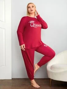 Bộ Giản Dị Kích Thước Lớn Lá thư Giải trí - Đỏ - Xem 4