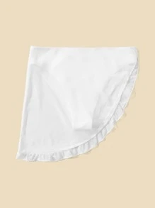 Girls Plain Frill Trim Swim Bottom - White - View 1