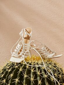 Xăng đan Cao gót Nữ - trắng - Xem 10