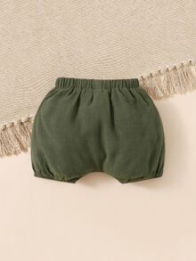 SHEIN Đồ dưới đáy Bé Nơ Bướm màu trơn - xanh quân đội - Xem 2