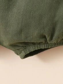 SHEIN Đồ dưới đáy Bé Nơ Bướm màu trơn - xanh quân đội - Xem 4