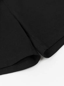 Falda pantalón informal y cómoda para niña preadolescente con forro para pantalones cortos - Negro - Ver 6