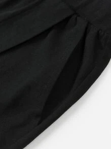 Falda pantalón informal y cómoda para niña preadolescente con forro para pantalones cortos - Negro - Ver 7