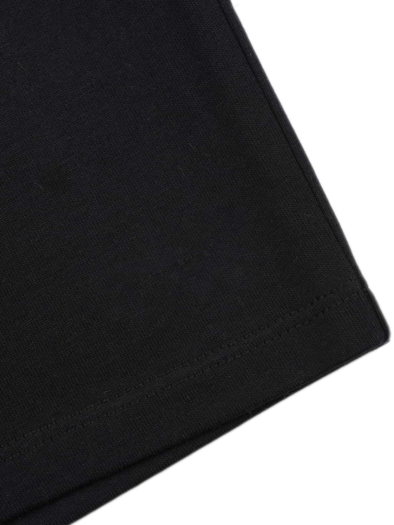 Adolescent Garçon Short À Cordon Décontracté Et Confortable - Noir - Voir 6