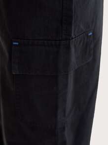 Niñas Jumpsuit overol con letra & con estampado de astronauta sin camiseta - Negro - Ver 6