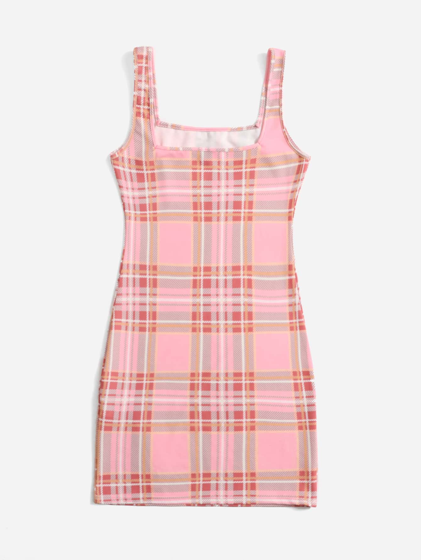 Our Plus Plaid Tank Bodycon Dress is such a vibe - ROMWE Our Plus Plaid Tank Bodycon Dress is such a vibe - ROMWE