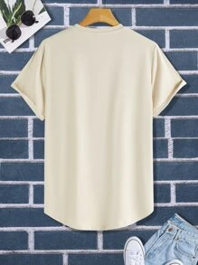 Manfinity Homme Tops Nam Cao thấp Thú vật Giải trí - Màu Khaki - Xem 2