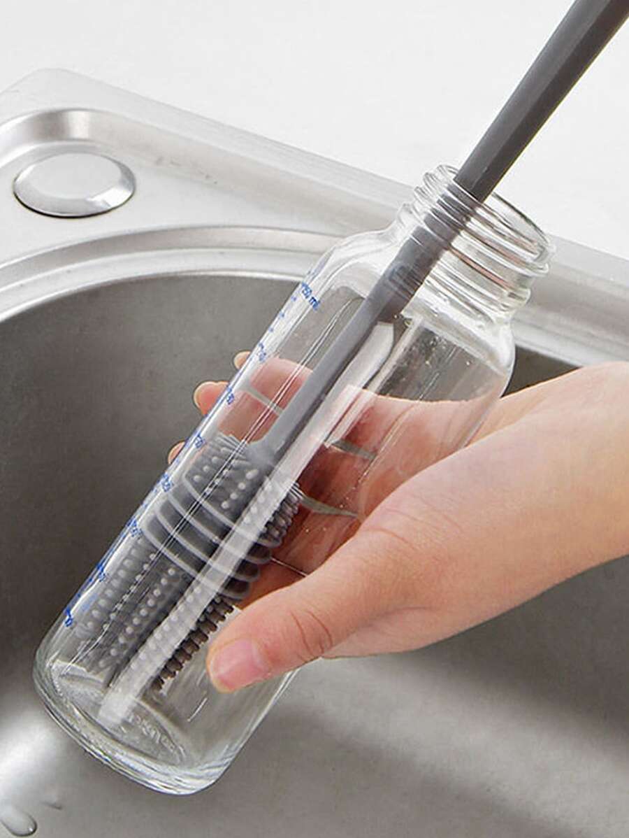 Cup Brush Cup Scrubber Glass Cleaner Kitchen Cleaning Tool Long Handle Drink Wineglass Bottle Glass Cup Cleaning Brush - Multicolor - View 1