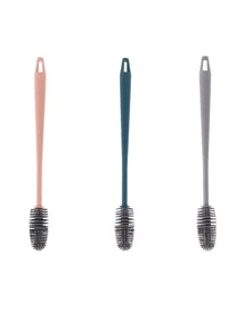 Cup Brush Cup Scrubber Glass Cleaner Kitchen Cleaning Tool Long Handle Drink Wineglass Bottle Glass Cup Cleaning Brush - Multicolor - View 3