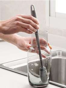 Cup Brush Cup Scrubber Glass Cleaner Kitchen Cleaning Tool Long Handle Drink Wineglass Bottle Glass Cup Cleaning Brush - Multicolor - View 6