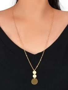 Vòng cổ hình đĩa - Vàng - Xem 2