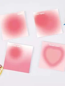 1 peça nota adesiva aleatória de cor gradiente - Multicolorido - Visão 3