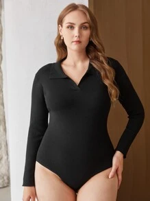 MOTF PREMIUM Body con mezcla de lana tejido - Negro - Ver 3