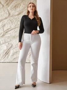 MOTF PREMIUM Body con mezcla de lana tejido - Negro - Ver 7