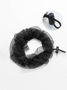 2pcs Mesh Hair Tie - Black - View 4