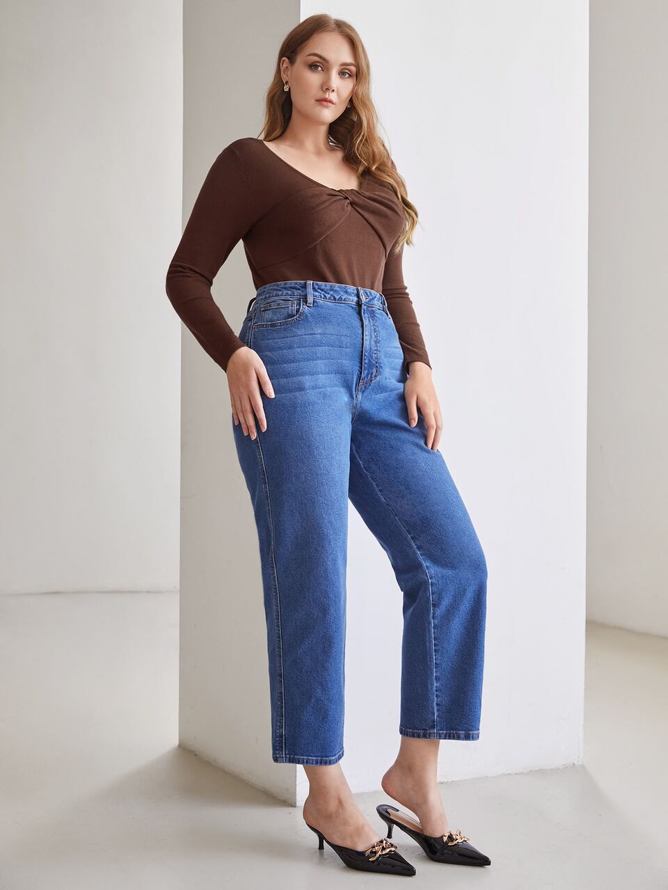 MOTF PLUS VISCOSE TWIST SWEATER