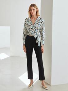 MOTF PREMIUM BALLOON SLEEVE WRAP BLOUSE - Multicolor - View 5