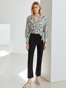 MOTF PREMIUM BALLOON SLEEVE WRAP BLOUSE - Multicolor - View 6