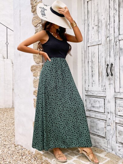 DalmatianPrintSleevelessDress - Best of SHEIN