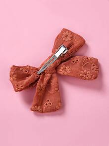 2 cái Bé Gái Mới Biết Đi Màu Ngẫu Nhiên Nơ Trang Trí Tóc Kẹp - Nhiều màu - Xem 3