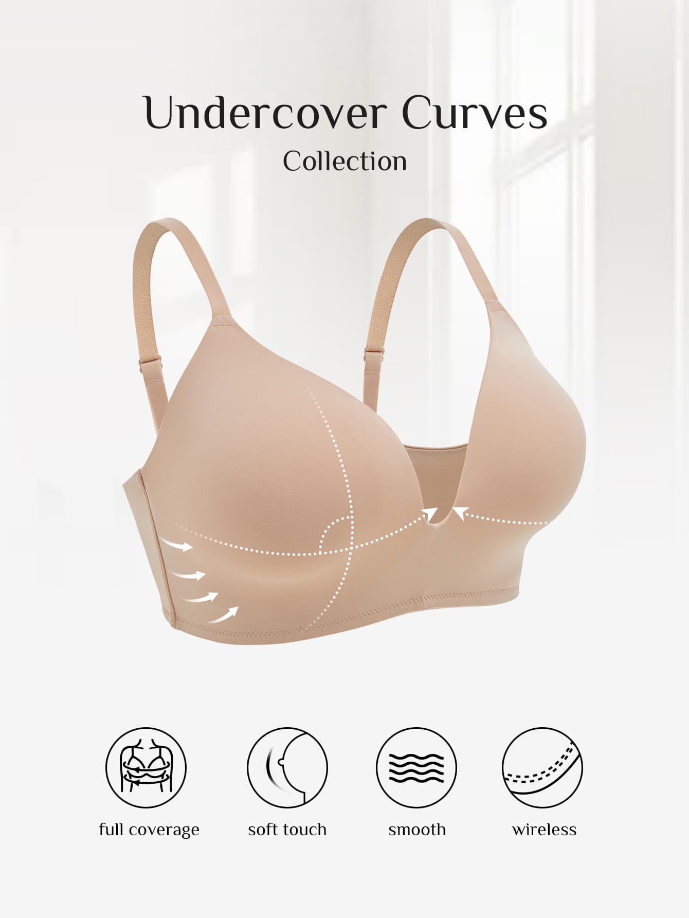 LUVLETTE Dream Curve Support+ Wireless T-Shirt Bra