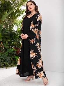 Mulvari Plus Floral Print Tunic Dress - Multicolor - View 4