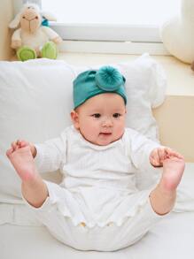 Băng đô thiết kế nút thắt cho bé - Màu xanh Bạc hà - Xem 5