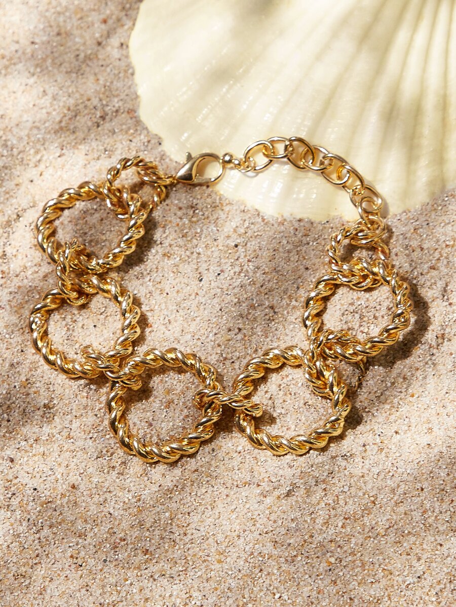 Vòng tay trang trí vòng xoắn - Vàng - Xem 1