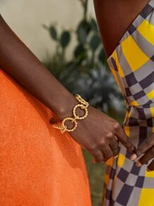 Vòng tay trang trí vòng xoắn - Vàng - Xem 10