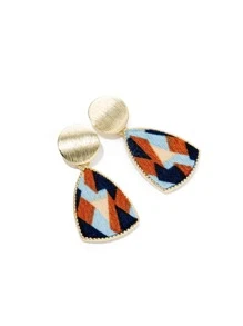 幾何裝飾耳墜 - 彩色 - 查看 3