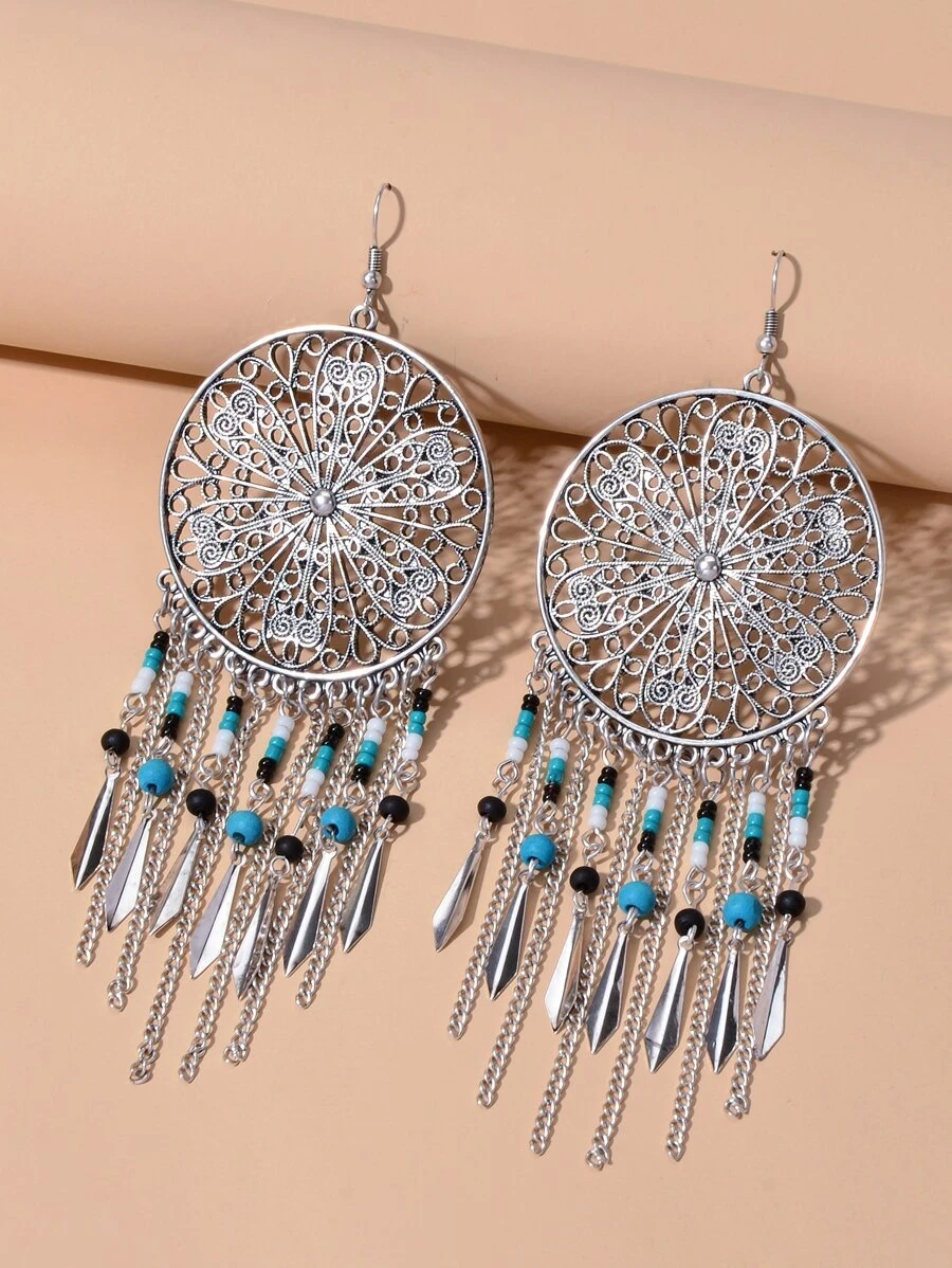 EMERY ROSE Hoa tai thả rỗng - Bạc - Xem 1