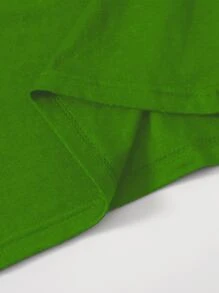 Flirla Vestido ajustado con estampado de letra - Verde Oliva - Ver 5