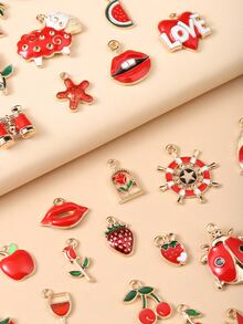 31入組DIY水果和花朵裝飾吊墜 - 彩色 - 查看 2