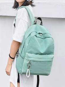 Ba lô Nữ màu trơn Có thể điều chỉnh được Mốt - màu xanh lá - Xem 1