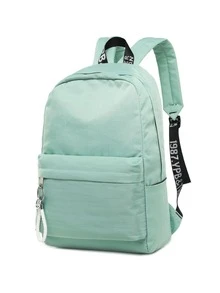 Ba lô Nữ màu trơn Có thể điều chỉnh được Mốt - màu xanh lá - Xem 2
