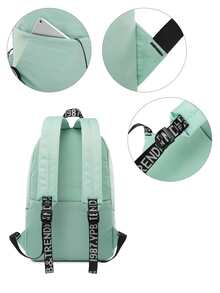 Ba lô Nữ màu trơn Có thể điều chỉnh được Mốt - màu xanh lá - Xem 5