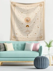 Thảm in hình mặt trăng, Cờ cho phòng, Trang trí phòng, Thảm, Trang trí tường, Nghệ thuật tường, Đồ dùng trong phòng, Cờ cho phòng, Trang trí nhà cửa, Thảm treo tường - Nhiều màu - Xem 2