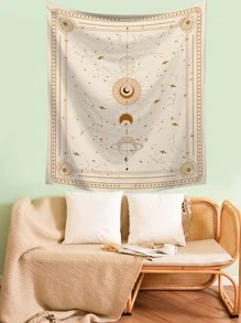 Thảm in hình mặt trăng, Cờ cho phòng, Trang trí phòng, Thảm, Trang trí tường, Nghệ thuật tường, Đồ dùng trong phòng, Cờ cho phòng, Trang trí nhà cửa, Thảm treo tường - Nhiều màu - Xem 6