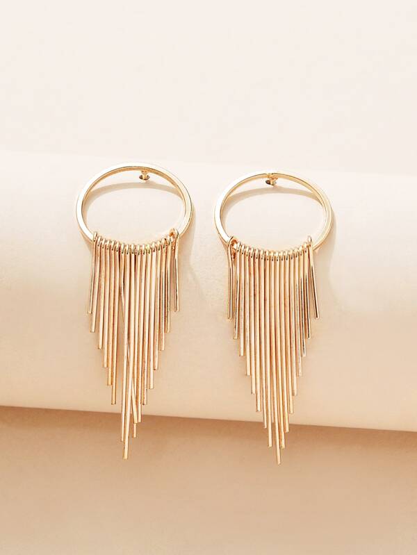 Tassel Decor Drop Earrings SHEIN USA
